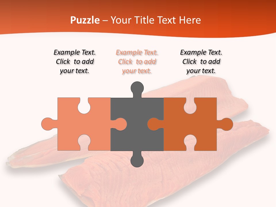 Two Raw Salmons On A White Background Powerpoint Template PowerPoint Template