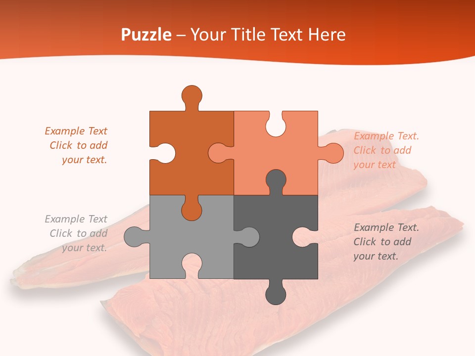 Two Raw Salmons On A White Background Powerpoint Template PowerPoint Template