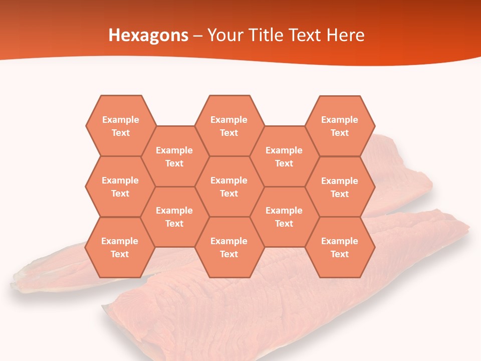 Two Raw Salmons On A White Background Powerpoint Template PowerPoint Template