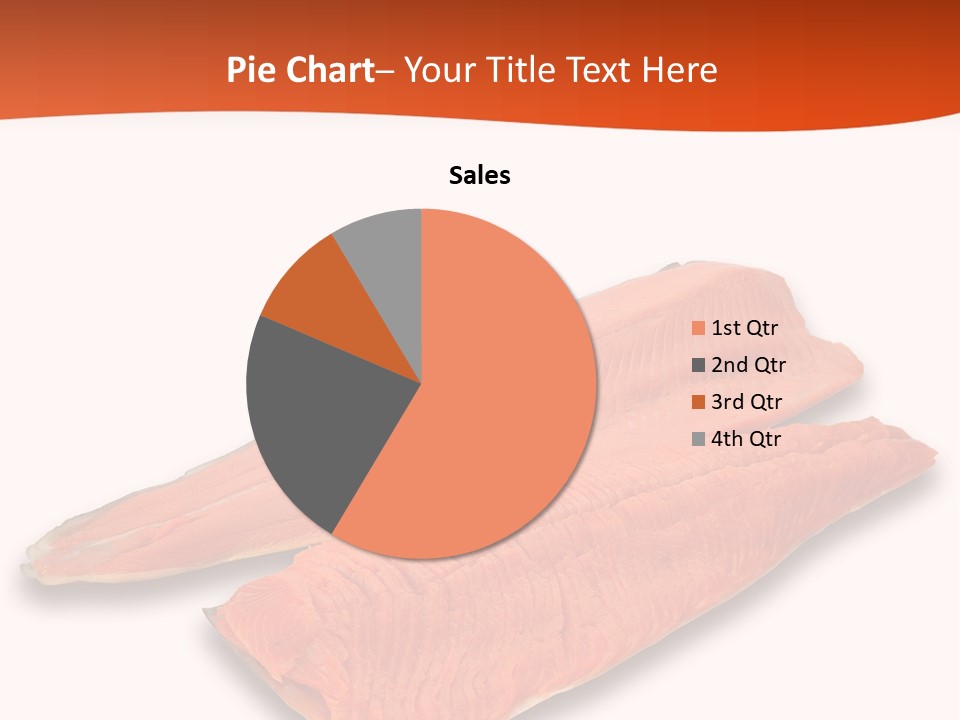 Two Raw Salmons On A White Background Powerpoint Template PowerPoint Template