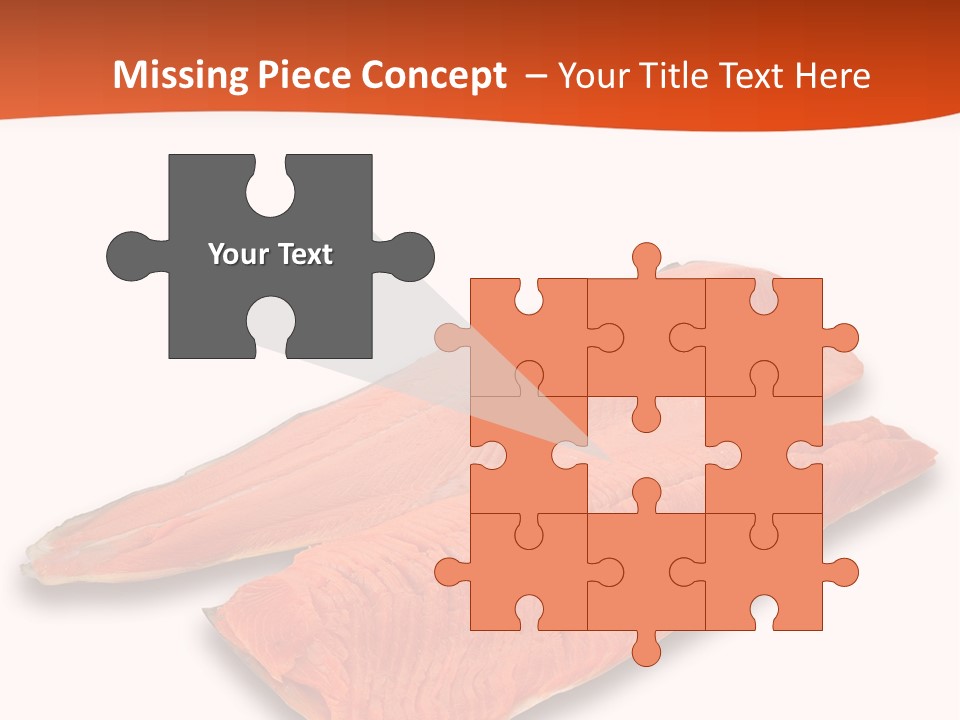 Two Raw Salmons On A White Background Powerpoint Template PowerPoint Template