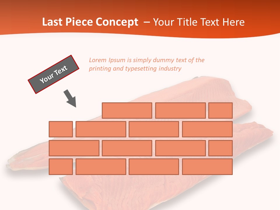 Two Raw Salmons On A White Background Powerpoint Template PowerPoint Template