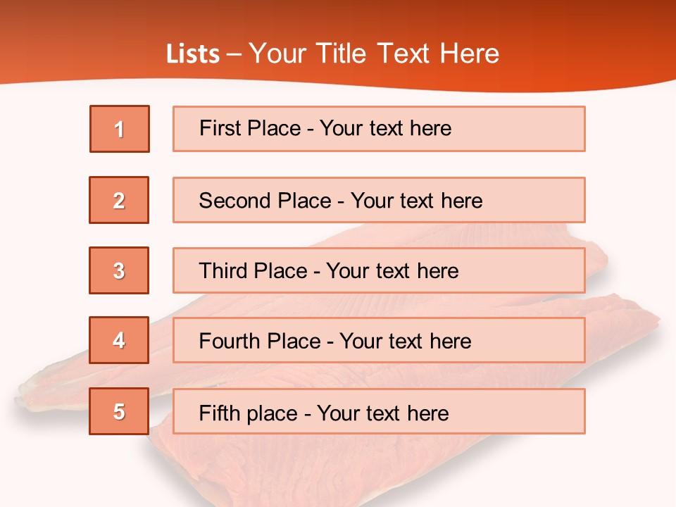 Two Raw Salmons On A White Background Powerpoint Template PowerPoint Template