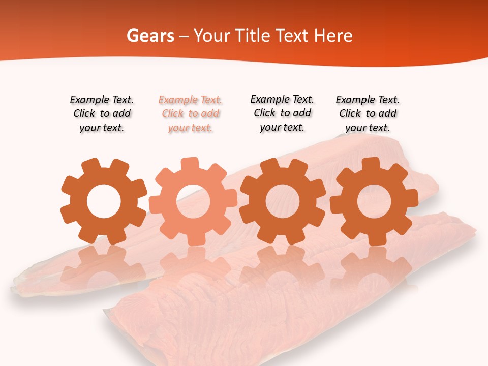 Two Raw Salmons On A White Background Powerpoint Template PowerPoint Template