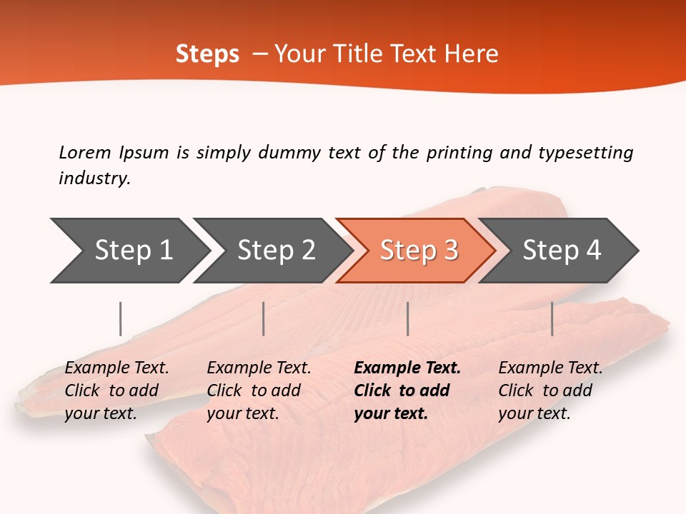 Two Raw Salmons On A White Background Powerpoint Template PowerPoint Template
