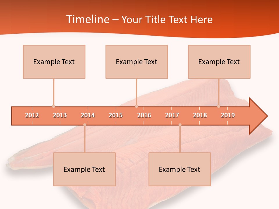 Two Raw Salmons On A White Background Powerpoint Template PowerPoint Template