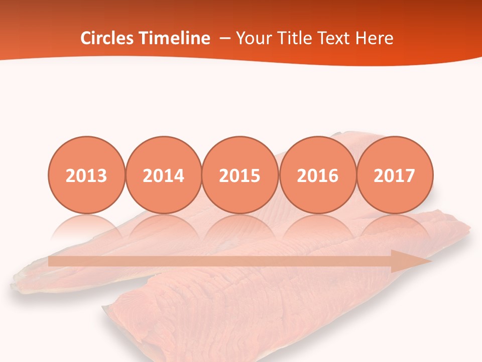 Two Raw Salmons On A White Background Powerpoint Template PowerPoint Template