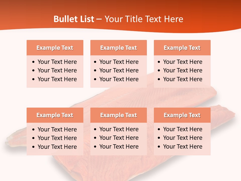 Two Raw Salmons On A White Background Powerpoint Template PowerPoint Template