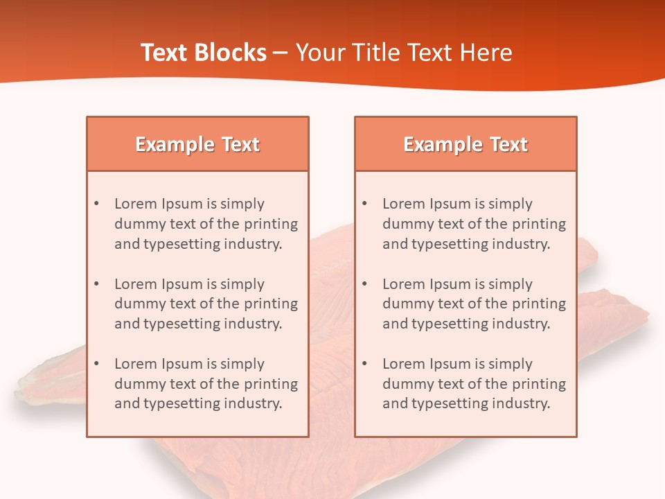 Two Raw Salmons On A White Background Powerpoint Template PowerPoint Template