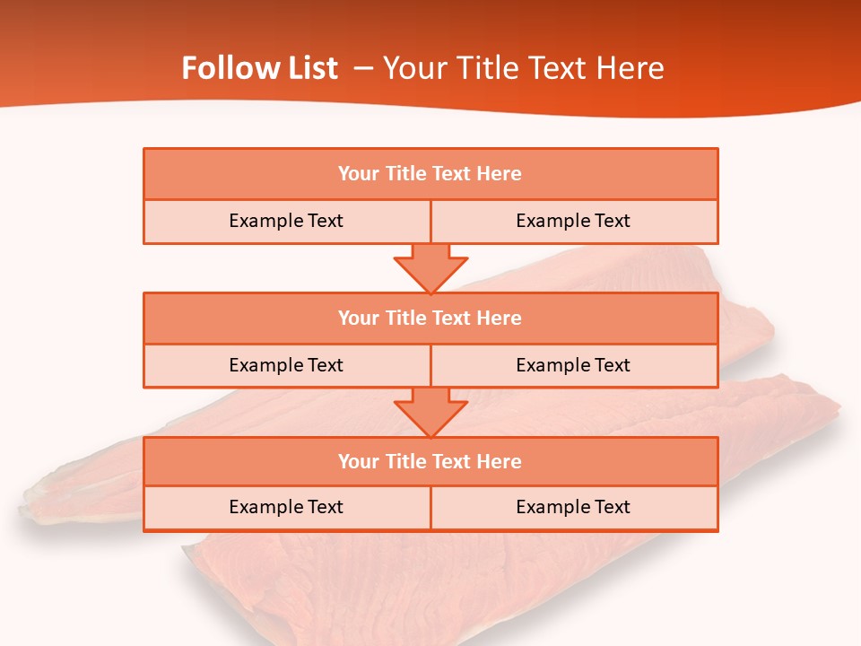 Two Raw Salmons On A White Background Powerpoint Template PowerPoint Template