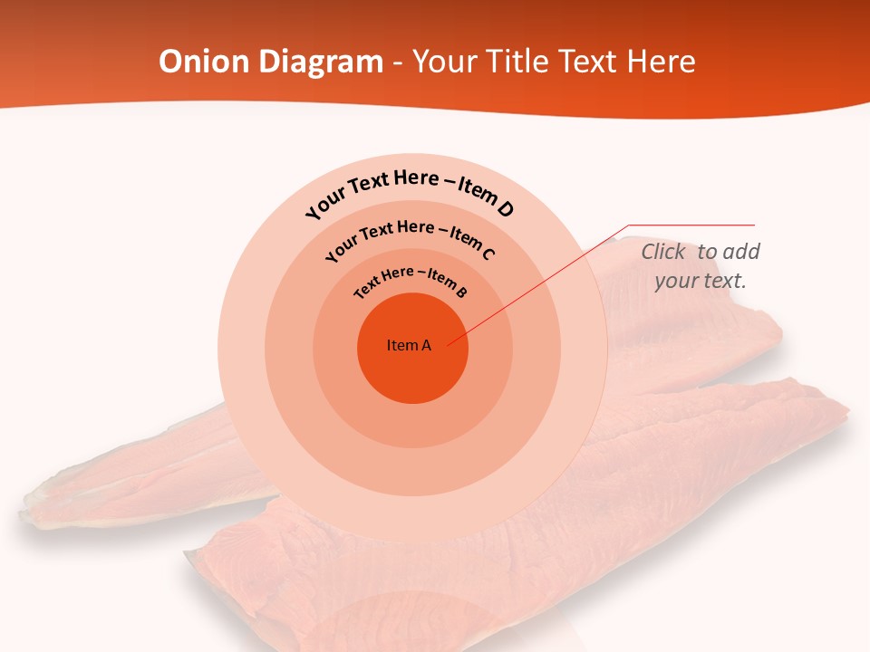 Two Raw Salmons On A White Background Powerpoint Template PowerPoint Template