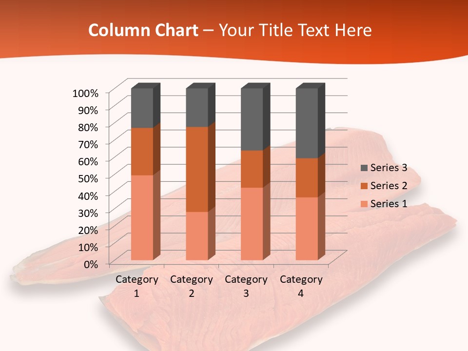 Two Raw Salmons On A White Background Powerpoint Template PowerPoint Template