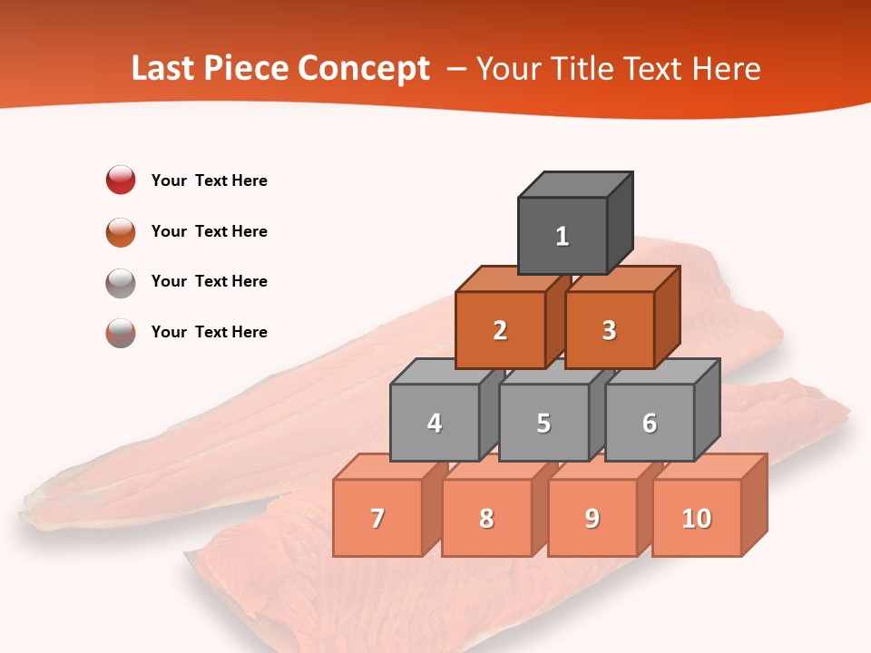 Two Raw Salmons On A White Background Powerpoint Template PowerPoint Template