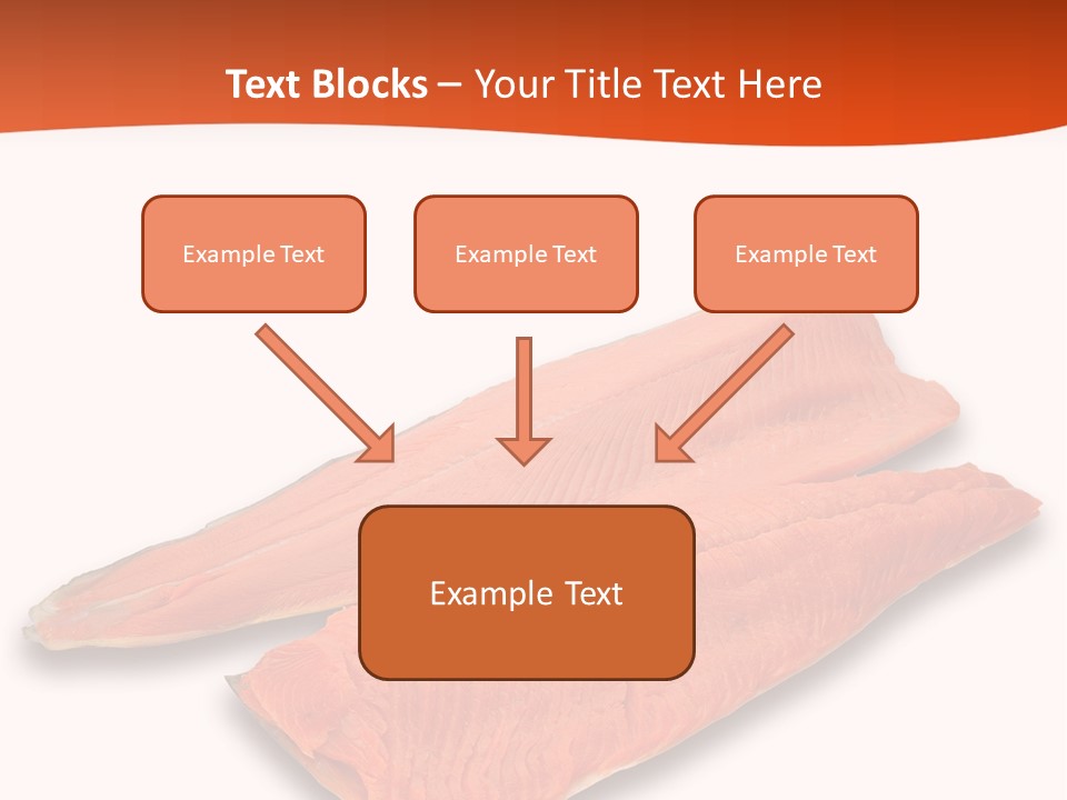 Two Raw Salmons On A White Background Powerpoint Template PowerPoint Template
