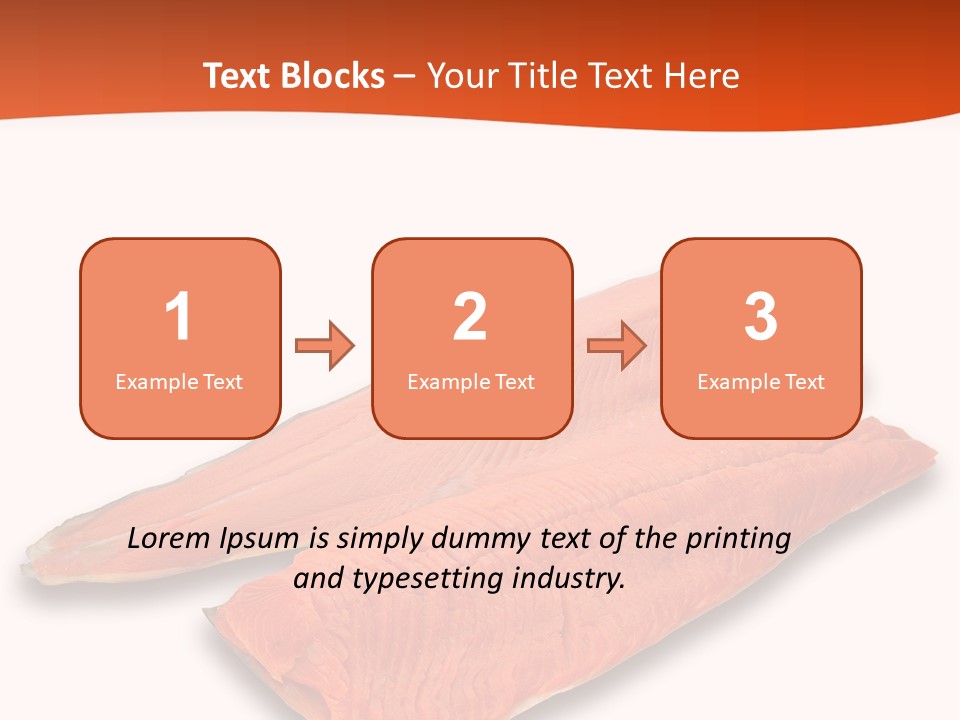 Two Raw Salmons On A White Background Powerpoint Template PowerPoint Template