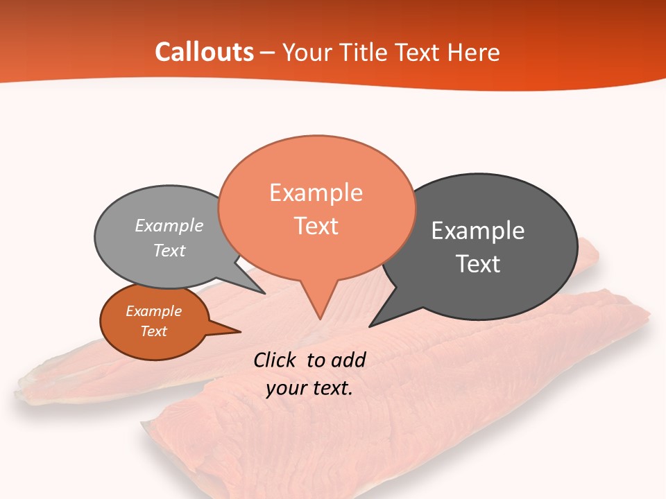 Two Raw Salmons On A White Background Powerpoint Template PowerPoint Template