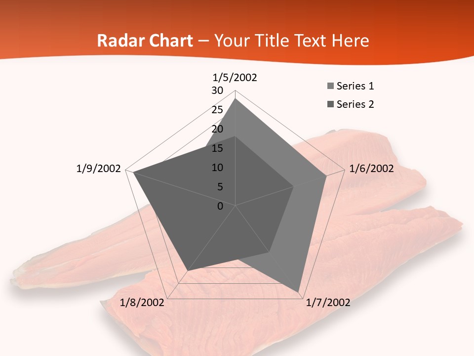 Two Raw Salmons On A White Background Powerpoint Template PowerPoint Template