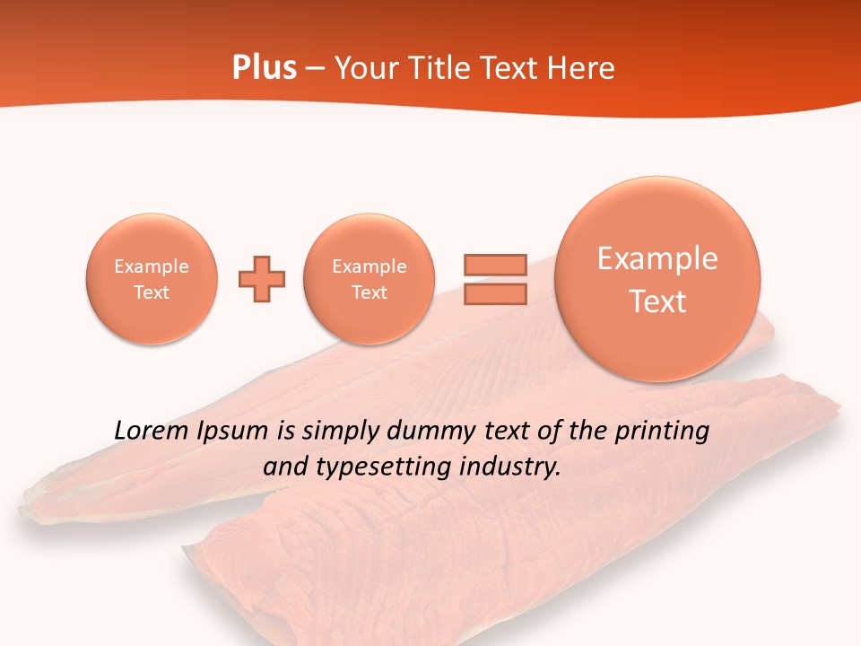 Two Raw Salmons On A White Background Powerpoint Template PowerPoint Template