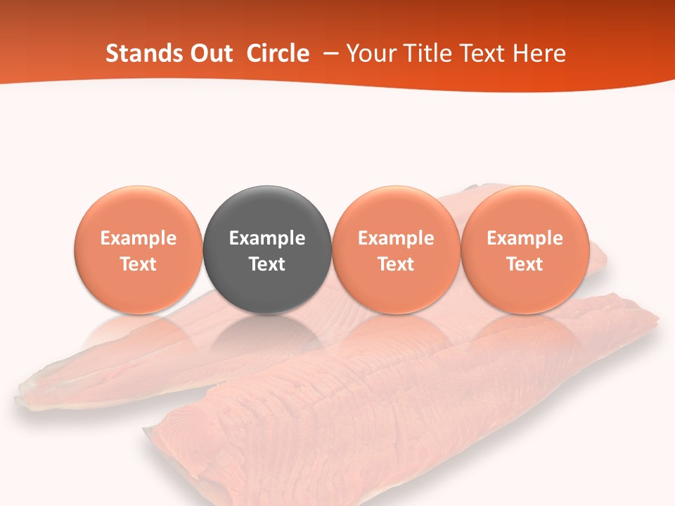Two Raw Salmons On A White Background Powerpoint Template PowerPoint Template