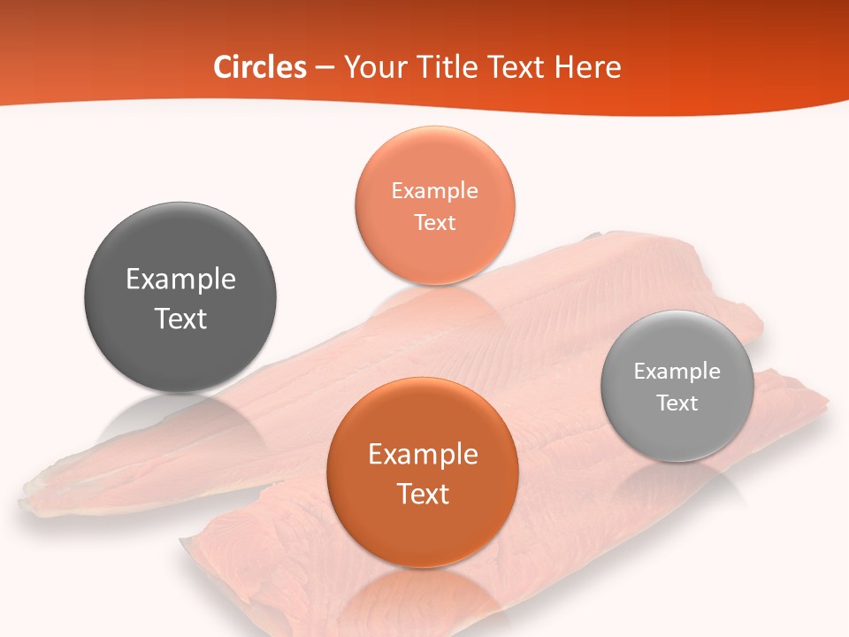 Two Raw Salmons On A White Background Powerpoint Template PowerPoint Template