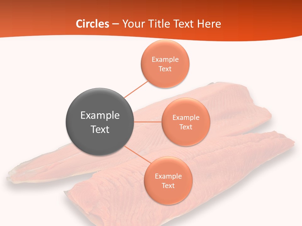 Two Raw Salmons On A White Background Powerpoint Template PowerPoint Template