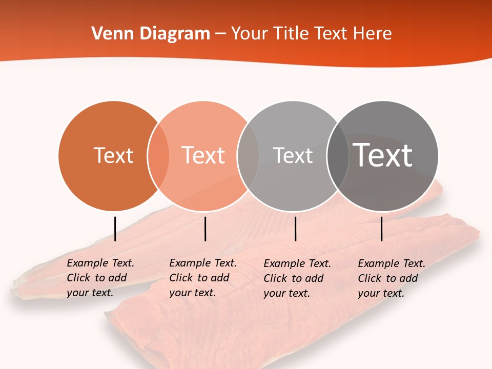 Two Raw Salmons On A White Background Powerpoint Template PowerPoint Template