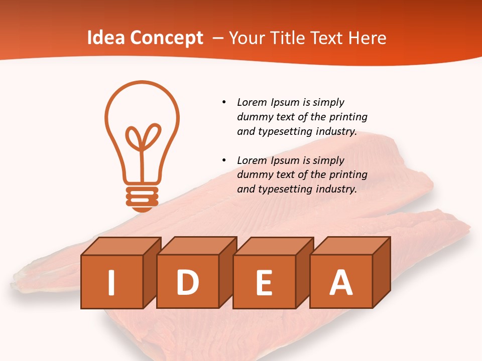 Two Raw Salmons On A White Background Powerpoint Template PowerPoint Template