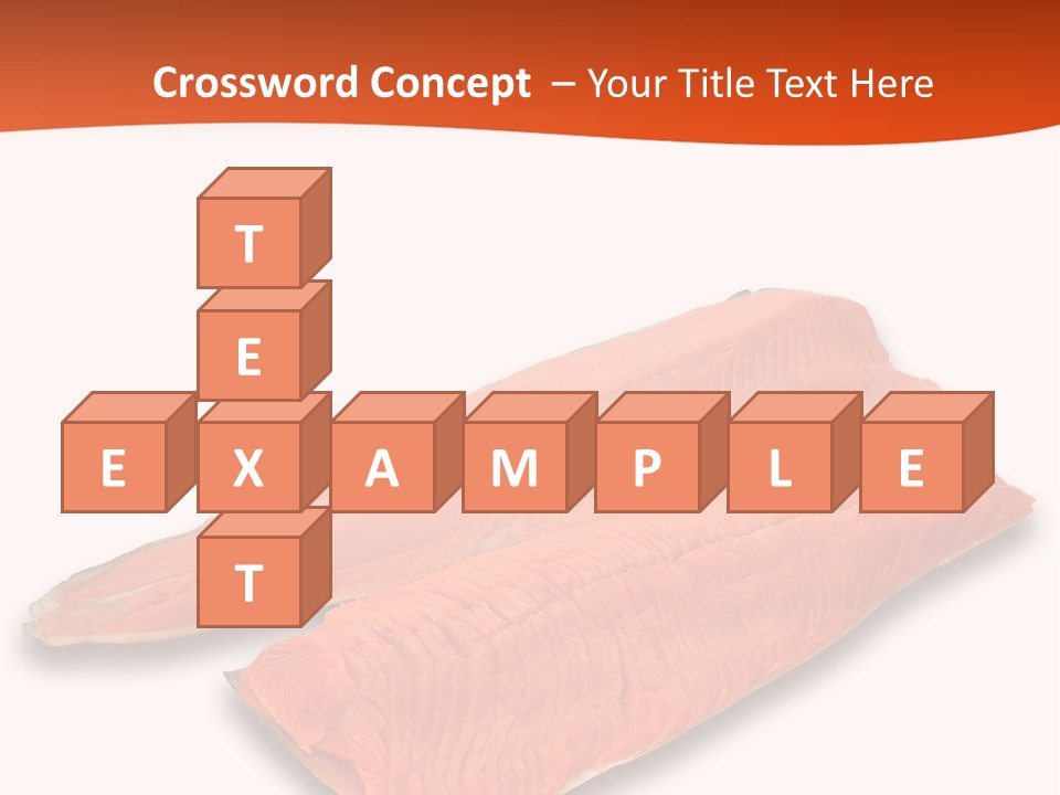 Two Raw Salmons On A White Background Powerpoint Template PowerPoint Template
