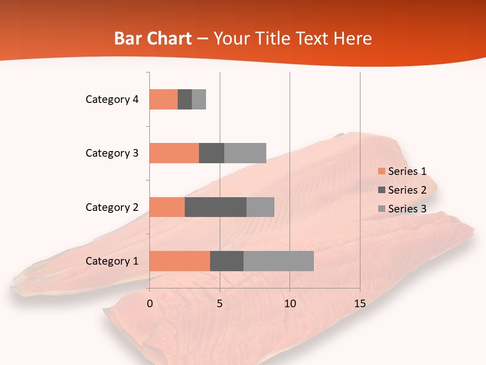 Two Raw Salmons On A White Background Powerpoint Template PowerPoint Template