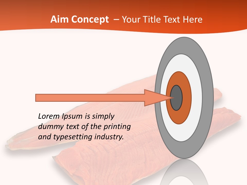 Two Raw Salmons On A White Background Powerpoint Template PowerPoint Template