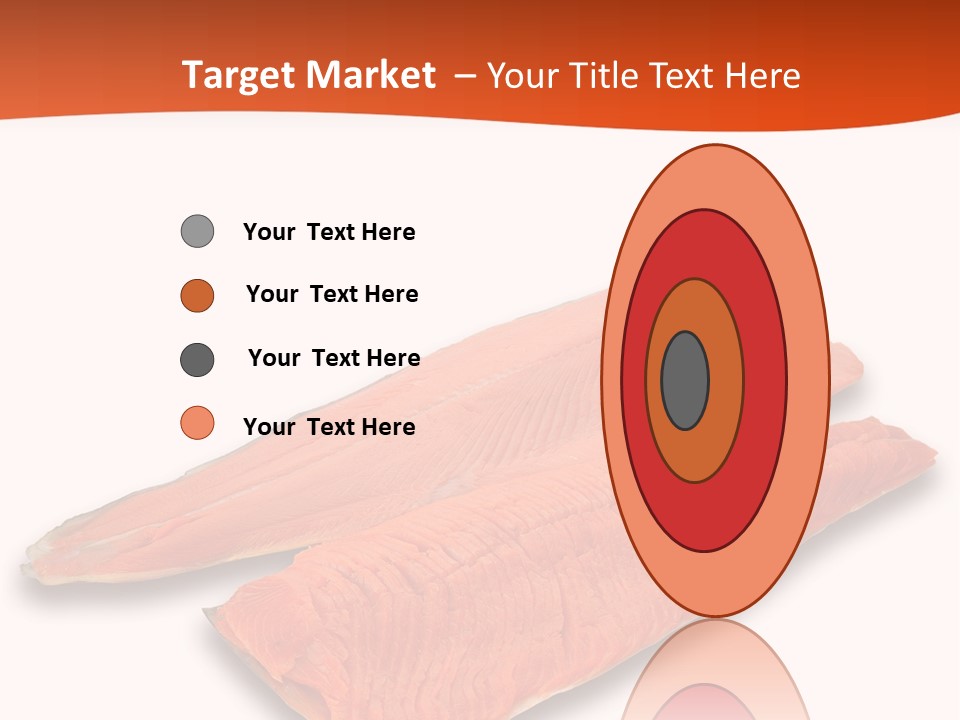 Two Raw Salmons On A White Background Powerpoint Template PowerPoint Template