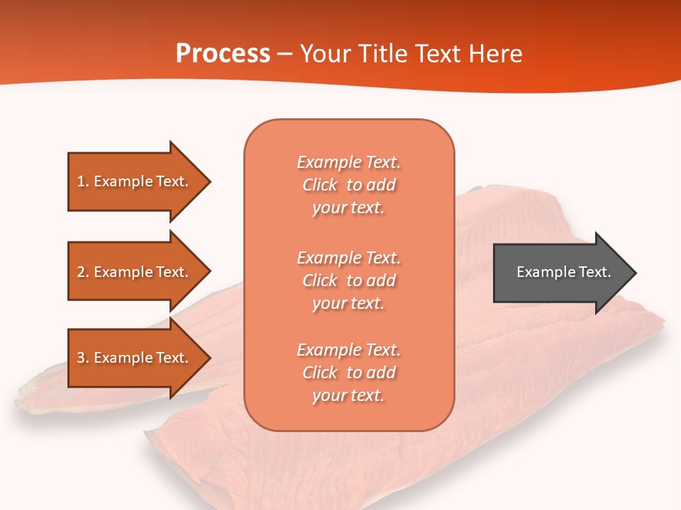Two Raw Salmons On A White Background Powerpoint Template PowerPoint Template