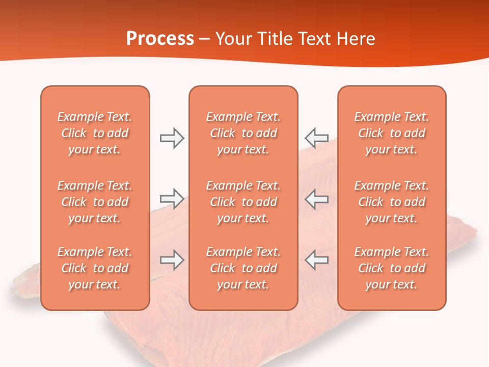 Two Raw Salmons On A White Background Powerpoint Template PowerPoint Template