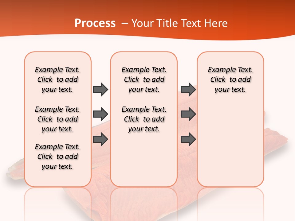 Two Raw Salmons On A White Background Powerpoint Template PowerPoint Template