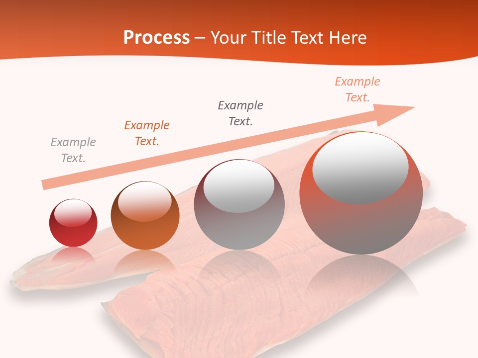 Two Raw Salmons On A White Background Powerpoint Template PowerPoint Template