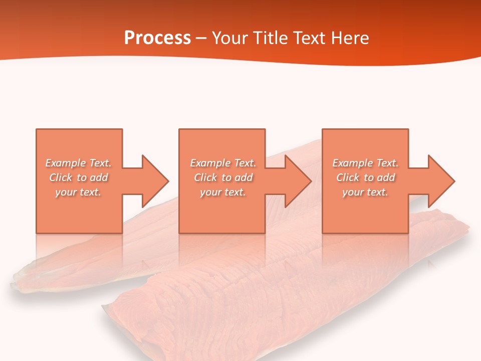Two Raw Salmons On A White Background Powerpoint Template PowerPoint Template