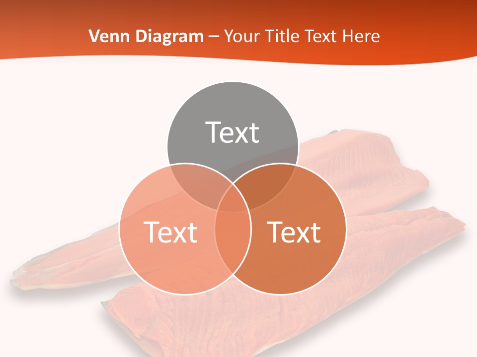 Two Raw Salmons On A White Background Powerpoint Template PowerPoint Template