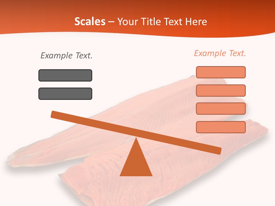 Two Raw Salmons On A White Background Powerpoint Template PowerPoint Template