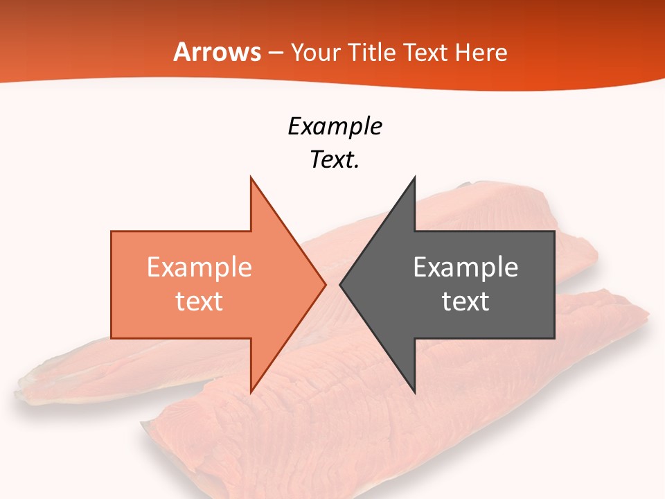Two Raw Salmons On A White Background Powerpoint Template PowerPoint Template