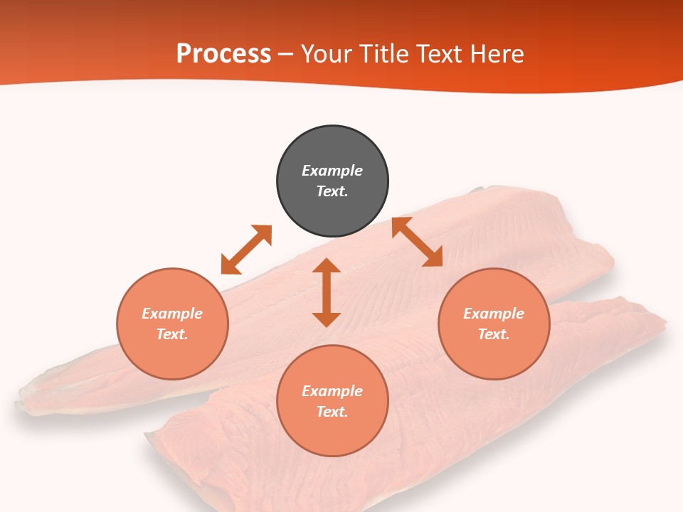 Two Raw Salmons On A White Background Powerpoint Template PowerPoint Template