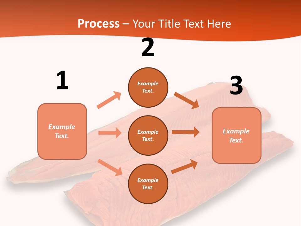 Two Raw Salmons On A White Background Powerpoint Template PowerPoint Template