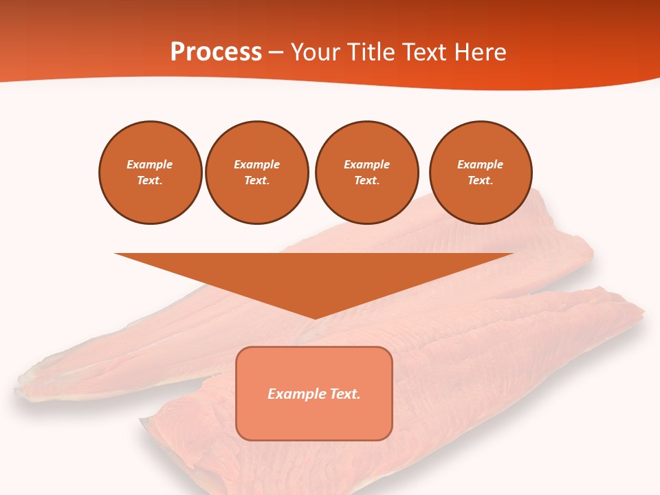 Two Raw Salmons On A White Background Powerpoint Template PowerPoint Template