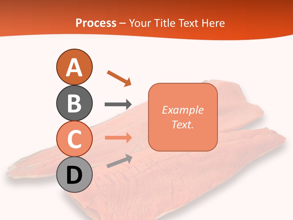 Two Raw Salmons On A White Background Powerpoint Template PowerPoint Template