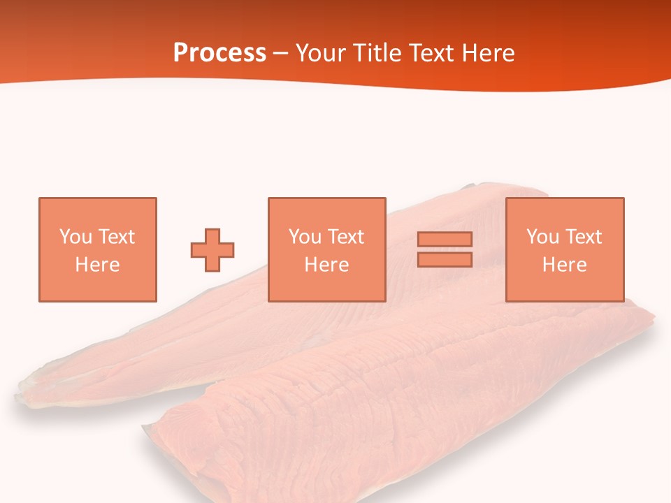 Two Raw Salmons On A White Background Powerpoint Template PowerPoint Template