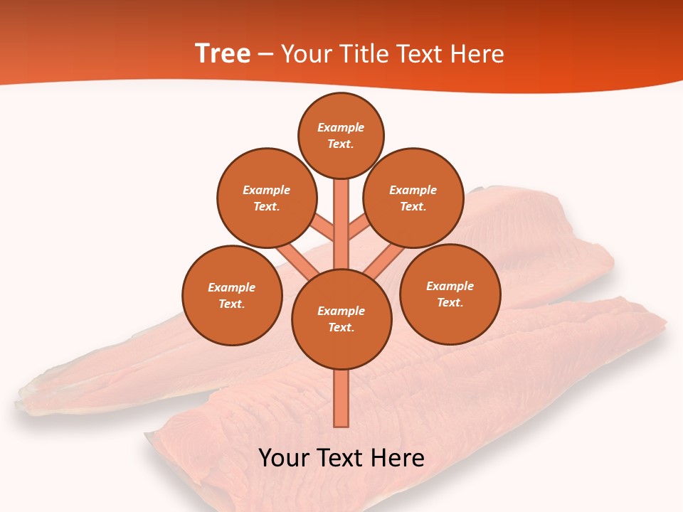 Two Raw Salmons On A White Background Powerpoint Template PowerPoint Template