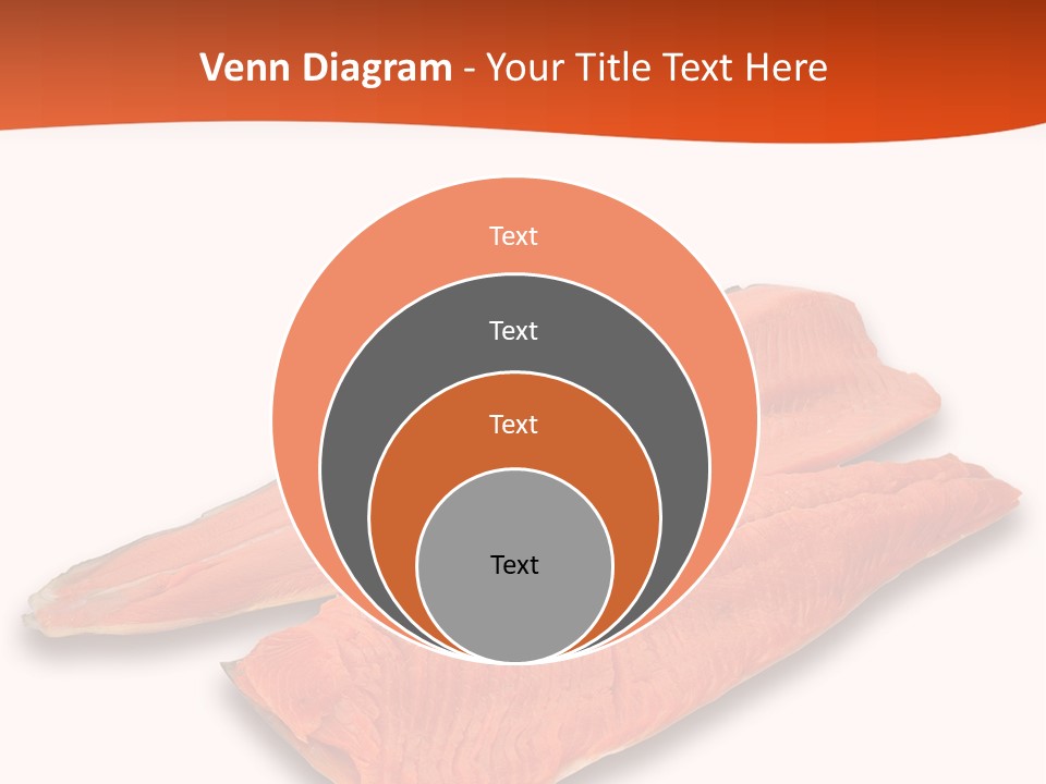 Two Raw Salmons On A White Background Powerpoint Template PowerPoint Template