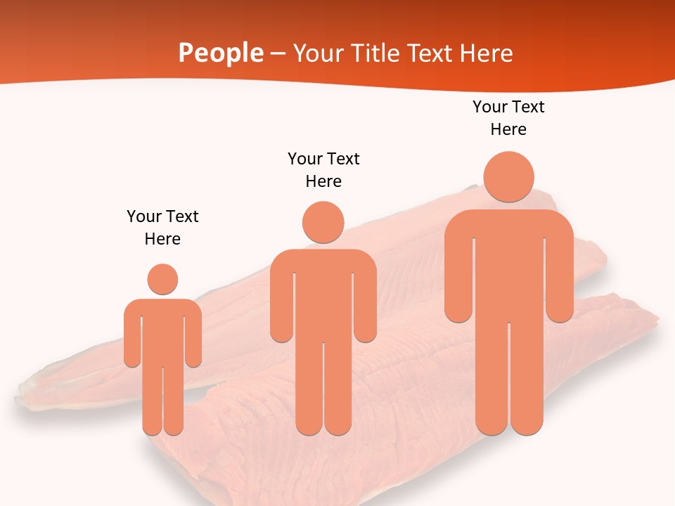 Two Raw Salmons On A White Background Powerpoint Template PowerPoint Template