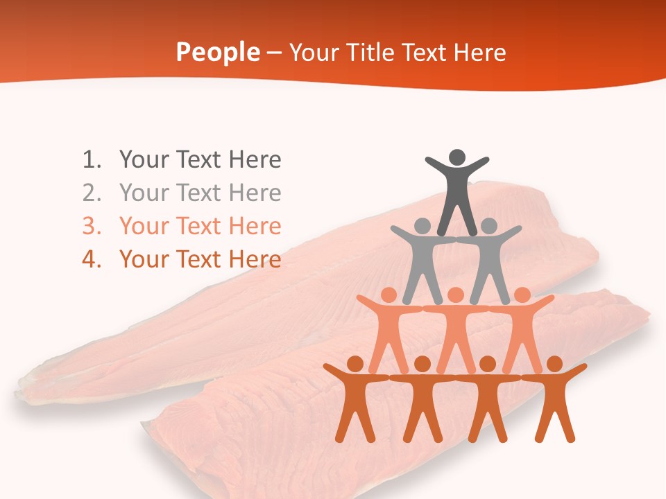 Two Raw Salmons On A White Background Powerpoint Template PowerPoint Template