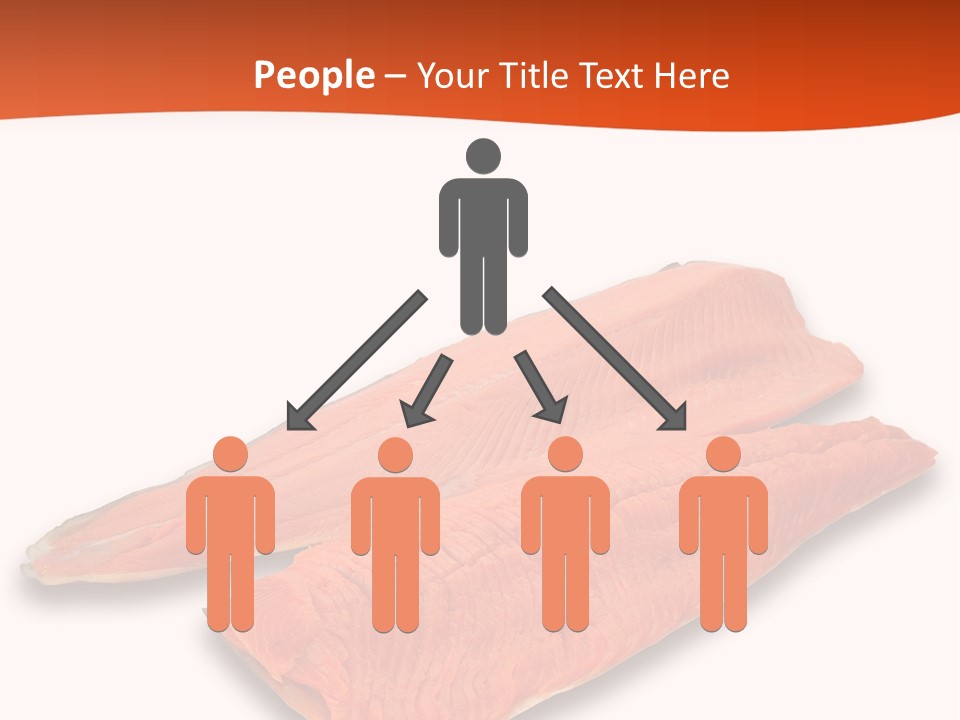 Two Raw Salmons On A White Background Powerpoint Template PowerPoint Template