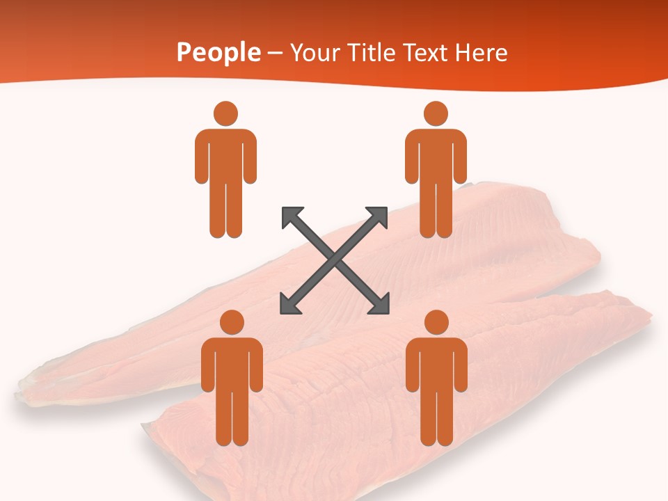 Two Raw Salmons On A White Background Powerpoint Template PowerPoint Template